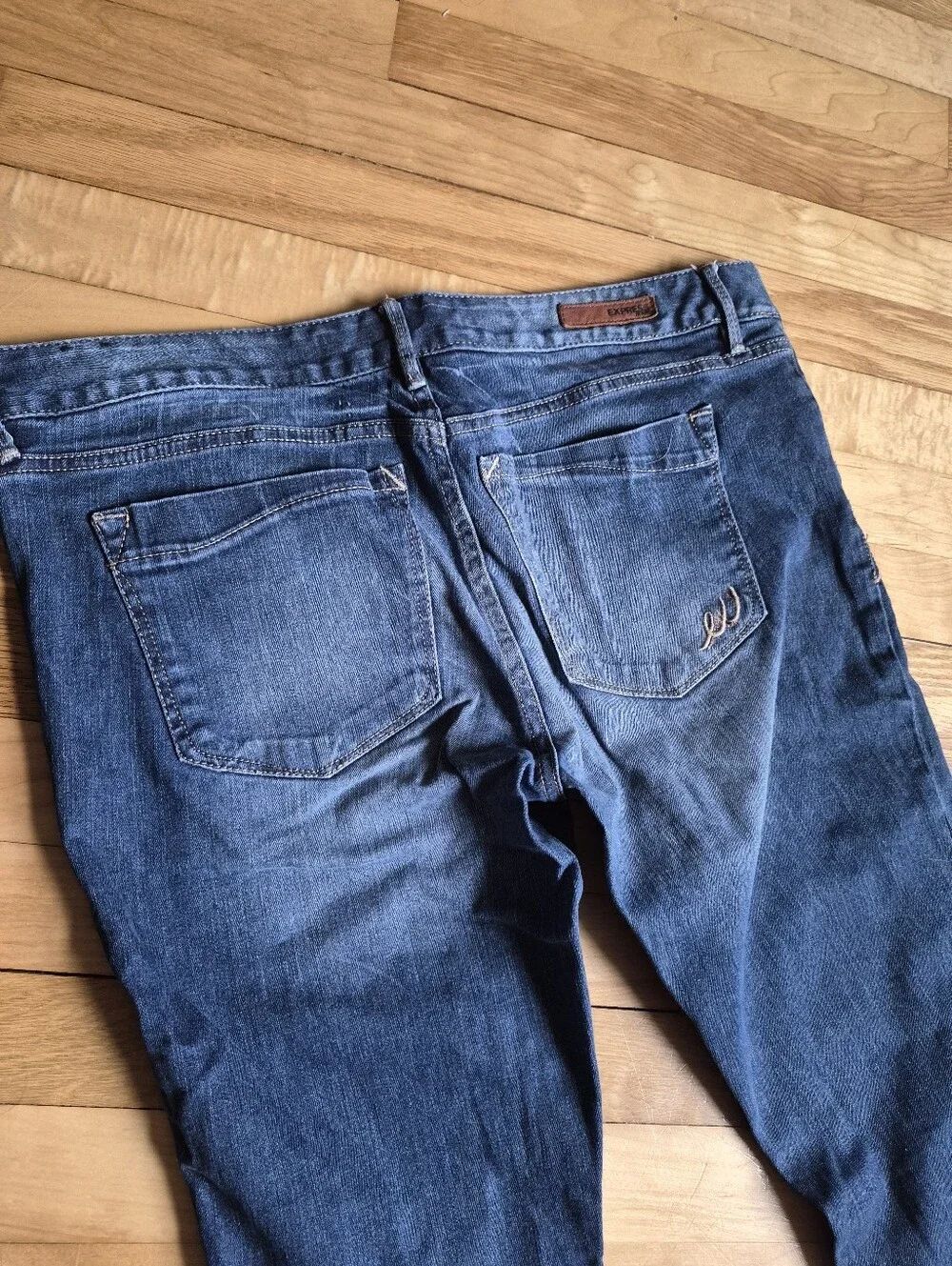 Express Low Rise Straight Leg Jeans - Picture 10 of 14